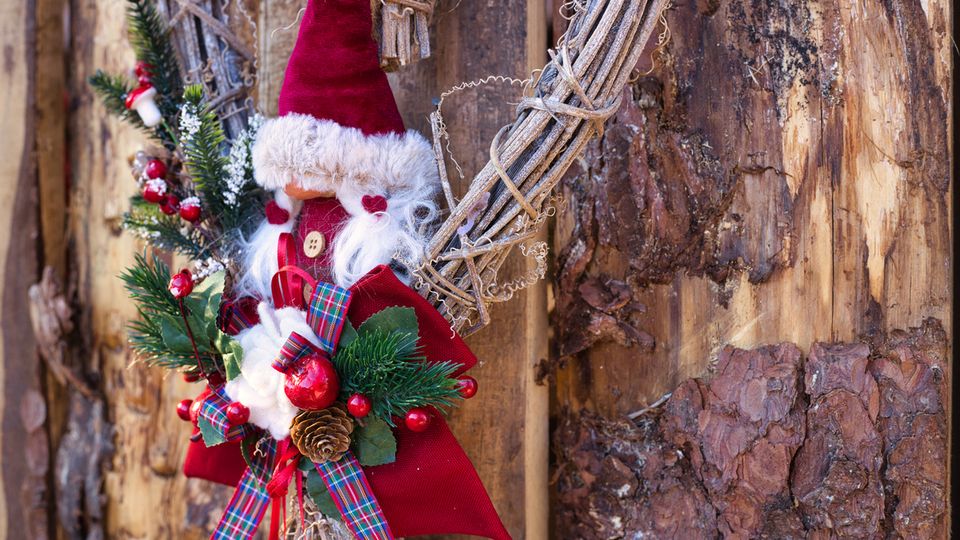 Weihnachtsdekoration in Levico Terme