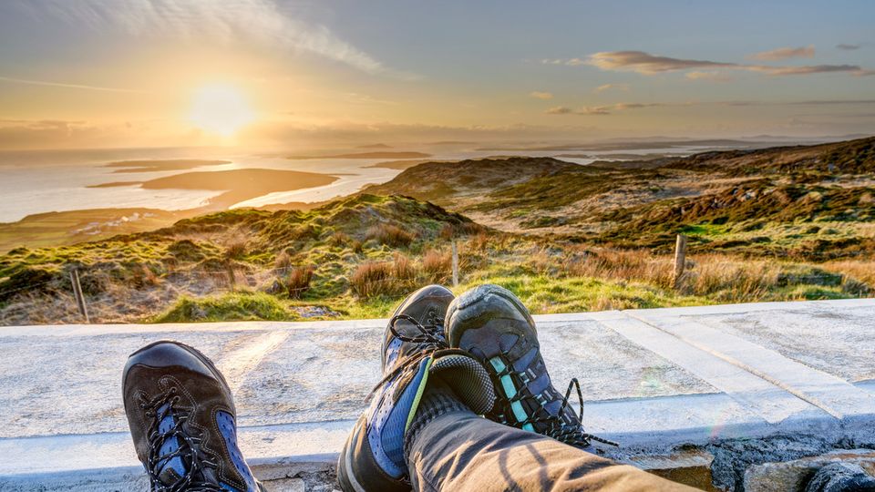 Wanderpause an der Clifden Bay/ Connemara