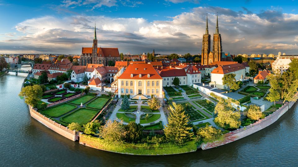 Breslau, Panoramablick auf die Altstadt
