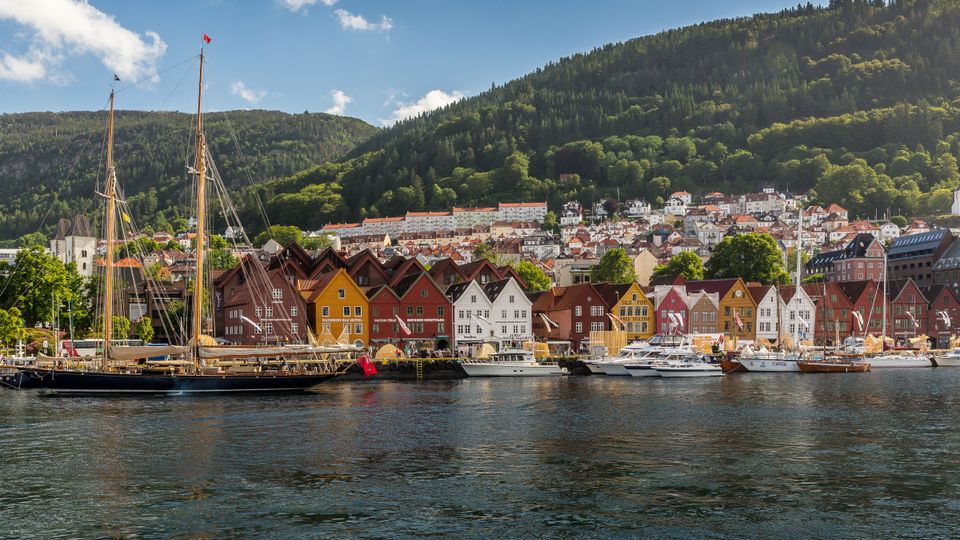 Blick auf Bergen