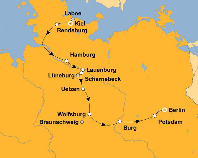 Ihre Reiseroute