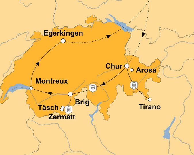 Ihre Reiseroute