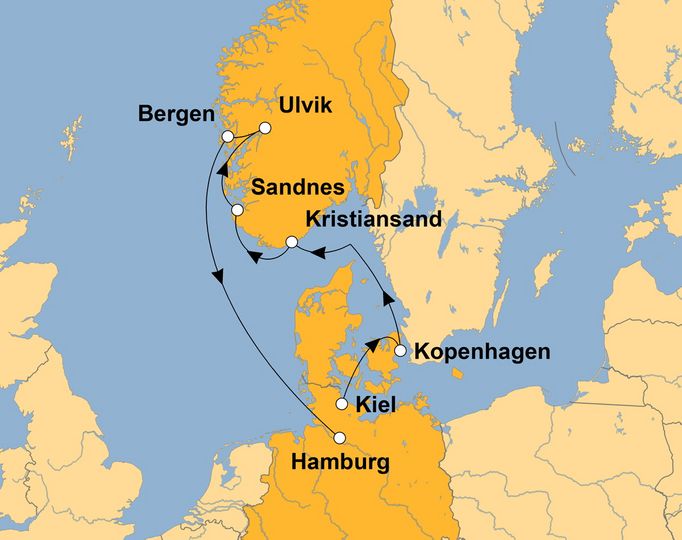 Ihre Reiseroute