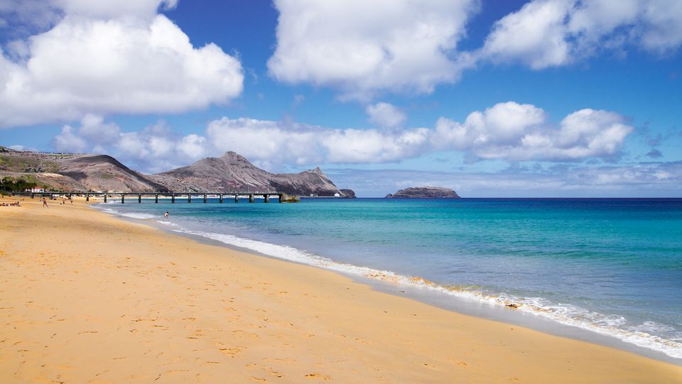 Strand mit Meerblick, Porto Santo, Portugal