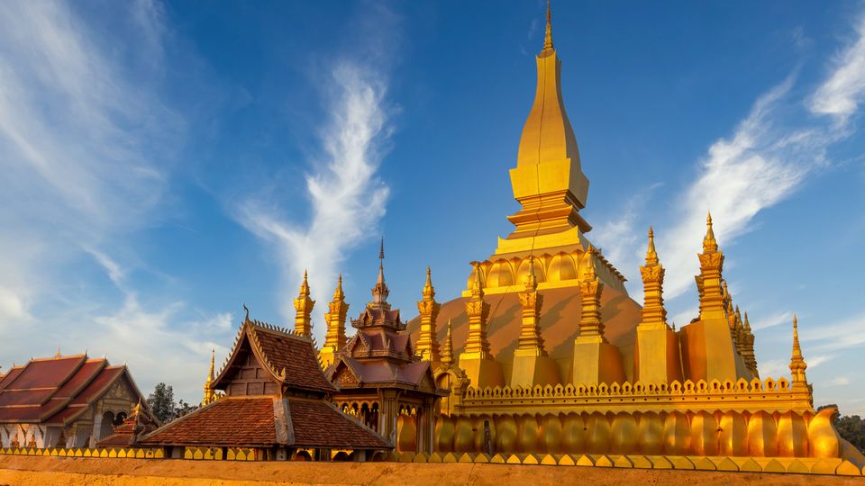 Tempel Pha That Luang, Vientiane, Laos