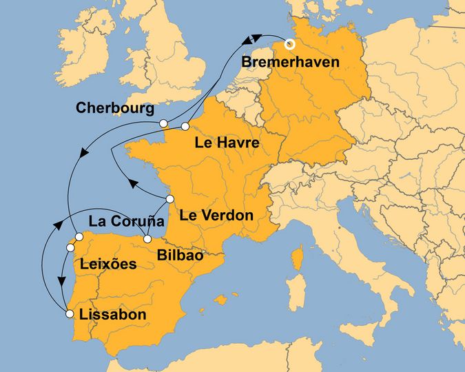 Ihre Reiseroute