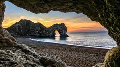Sunset over Durdle Door