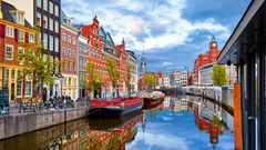 Amsterdam Kanal im Frühling