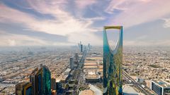 Kingdom Tower – Skyline von Riad, Saudi-Arabien