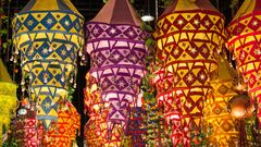 Bunte chinesische Laternen in Peking