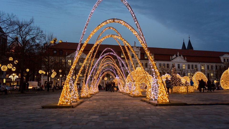 Magdeburger Lichterwelt auf dem Domplatz