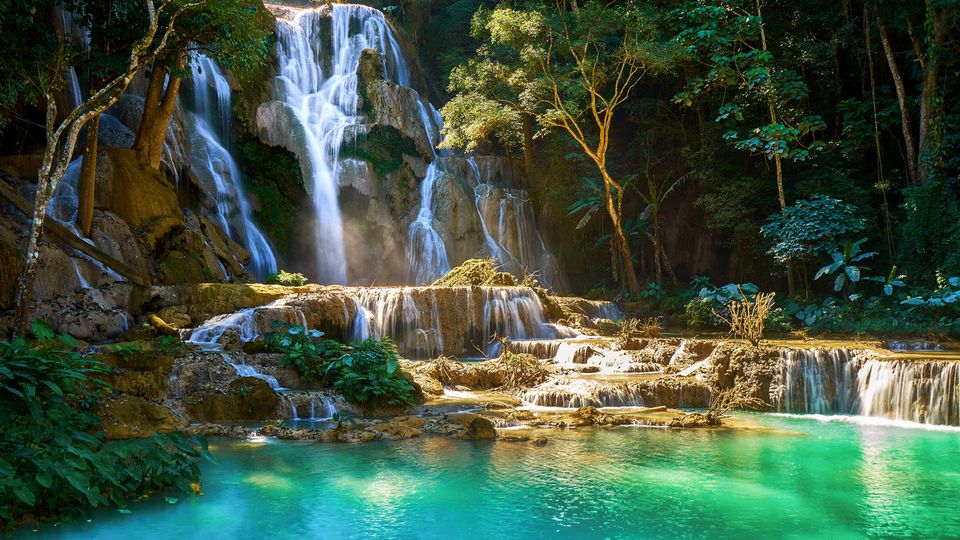 Wasserfall in Kuang Si, Laos