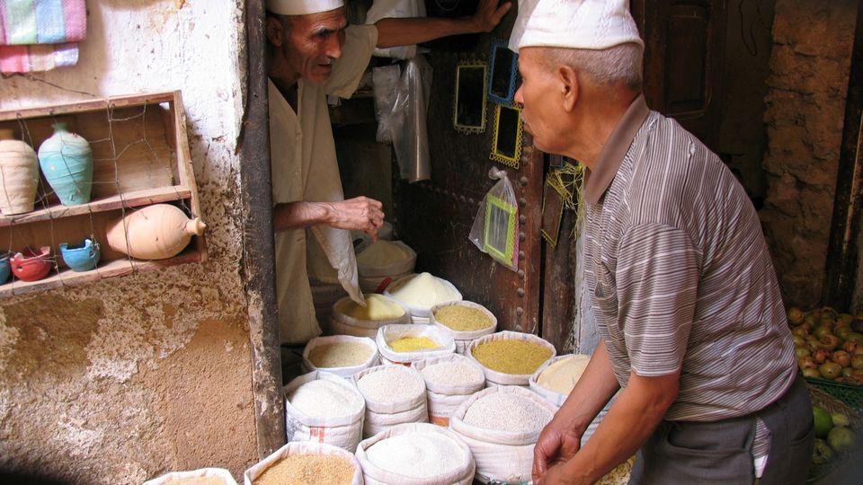 Gewürzhändler in Fes