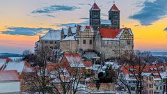 Quedlinburger Schloss im Winter