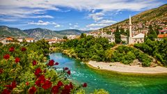 Blick auf die Altstadt von Mostar 
