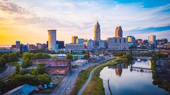 Sonnenuntergang in Cleveland
