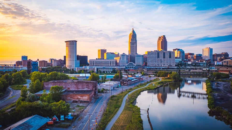 Sonnenuntergang in Cleveland