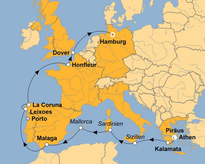 Ihre Reiseroute