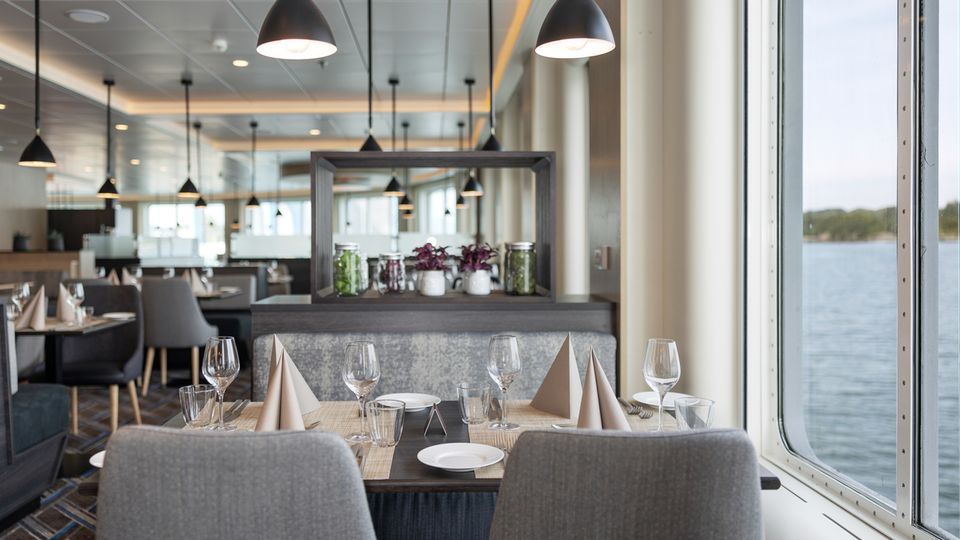 Restaurant Aune der MS Finnmarken