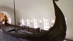 Historisches Oseberg-Schiff im Wikingerschiffsmuseum Oslo