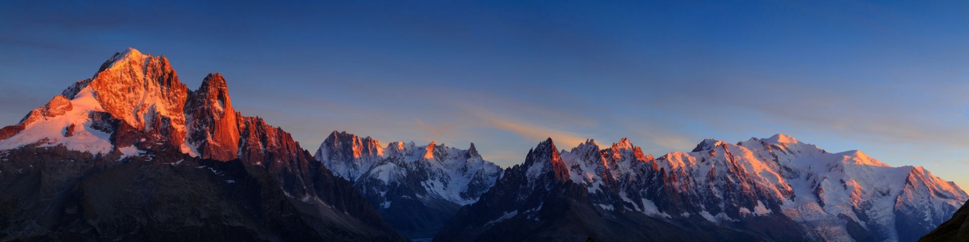 Alpenglühen bei einer Alpen Reise mit sz-Reisen