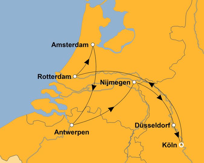 Ihre Reiseroute