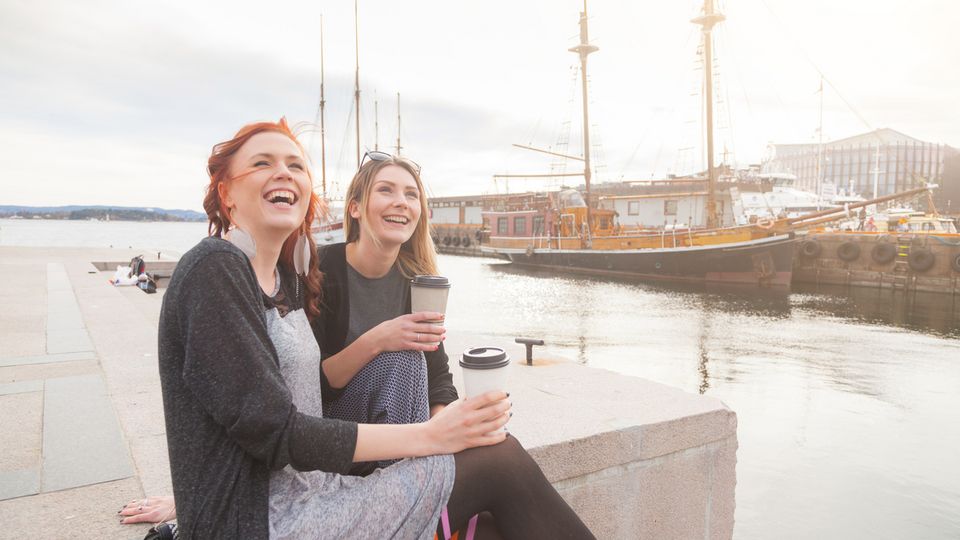 Lebensfreude im Osloer Hafen