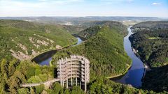 Saarschleife mit Baumwipfelpfad