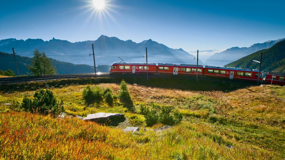 Fahrt auf dem Bernina Pass