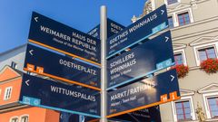Weimar touristische Unterrichtungstafel