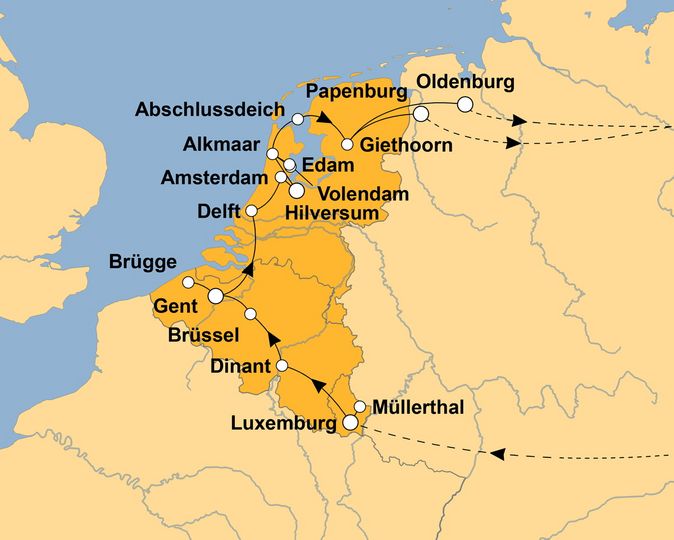 Ihre Reiseroute