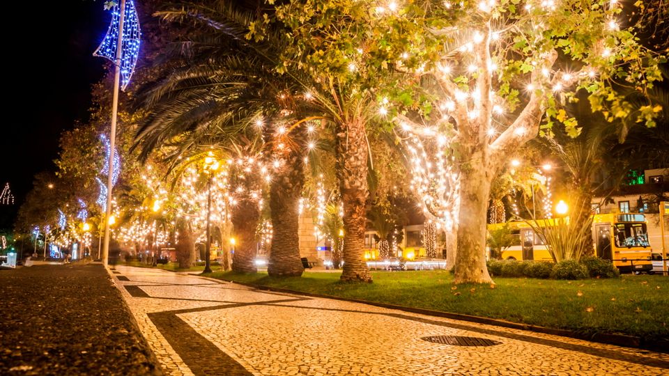 Weihnachtsdekoration in Funchal Madeira