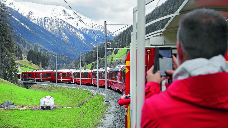 Schnappschuss im Bernina-Express