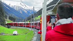 Schnappschuss im Bernina-Express